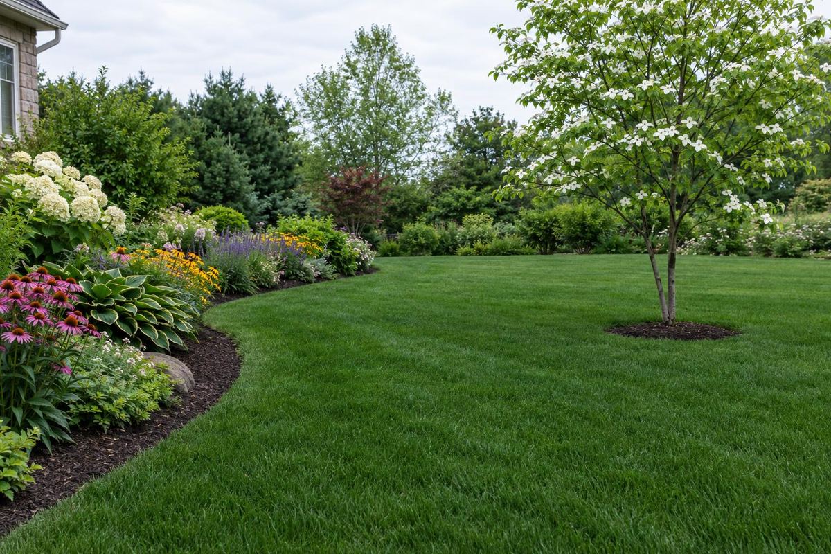 Fescue blend lawn