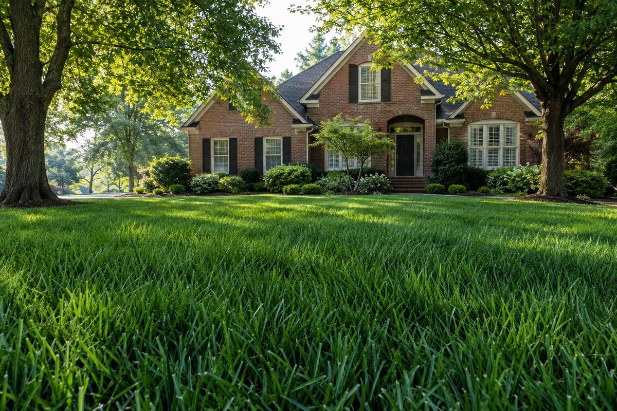 Tall fescue lawn