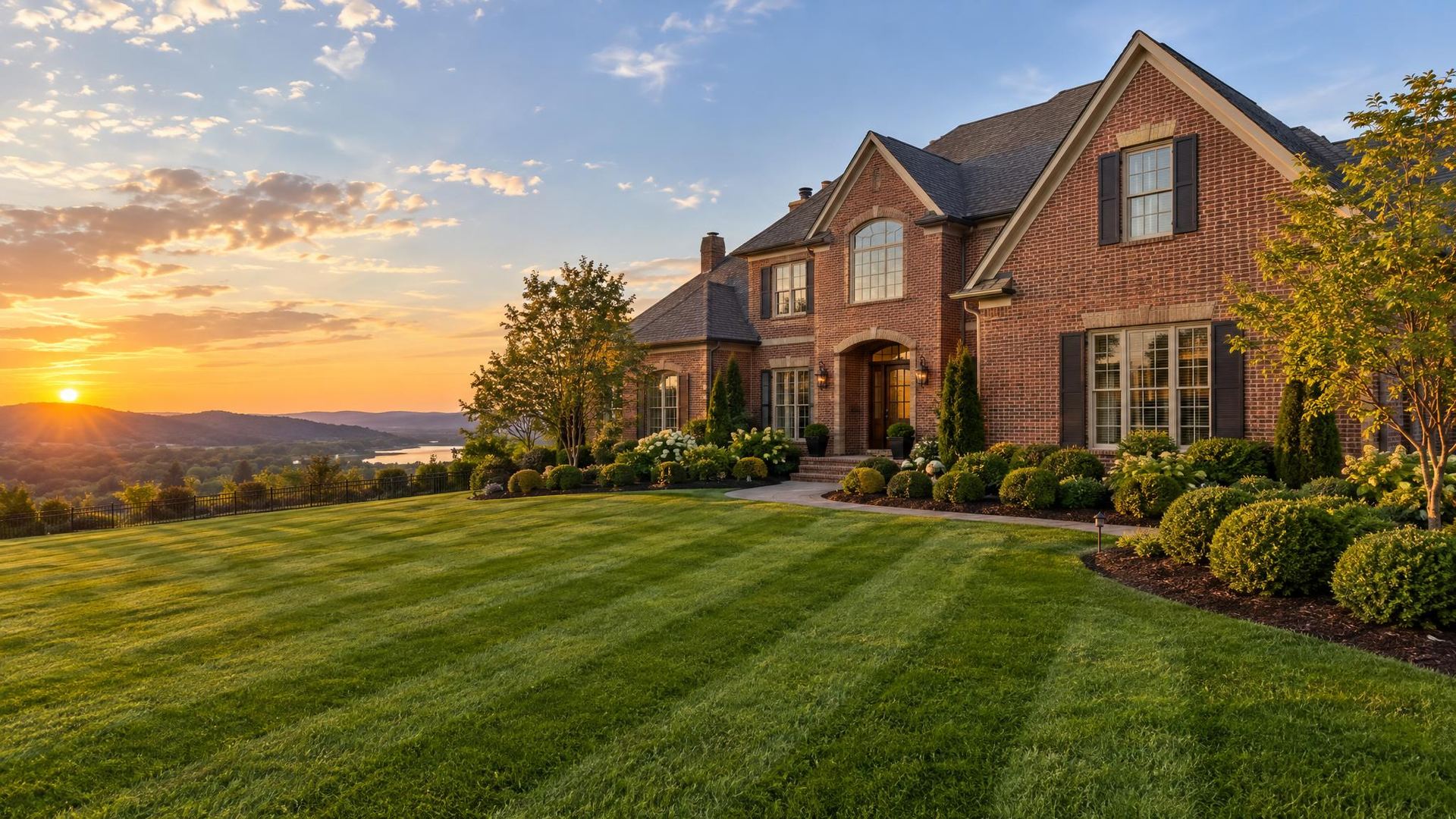 Thick, striped, deep green turf